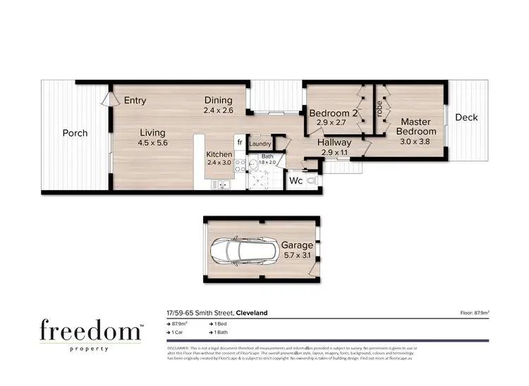 Floorplan of Homely unit listing, Unit 17/59-65 Smith Street, Cleveland QLD 4163