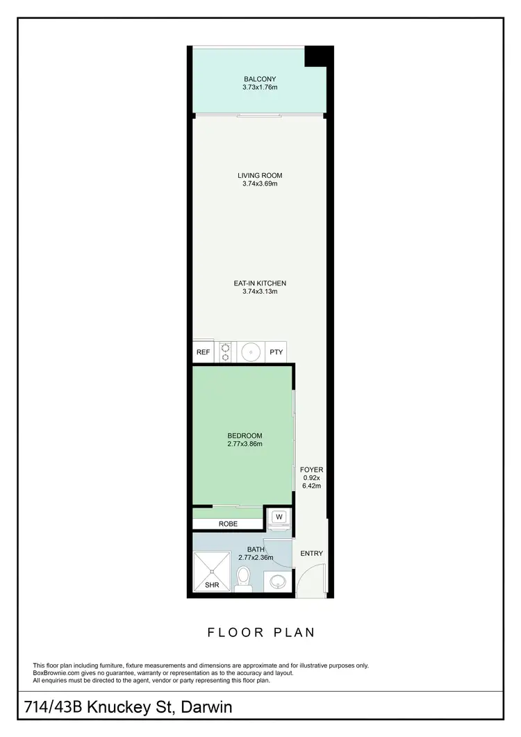 Floorplan of Homely apartment listing, 714/43B Knuckey Street, Darwin City NT 800