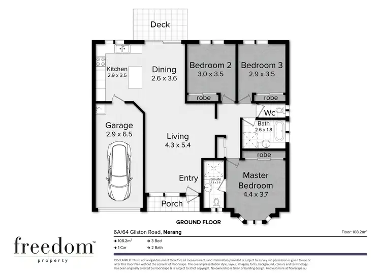 Floorplan of Homely unit listing, Unit 6A/64 Gilston Road, Nerang QLD 4211