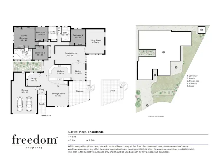 Floorplan of Homely house listing, 5 Jewel Place, Thornlands QLD 4164
