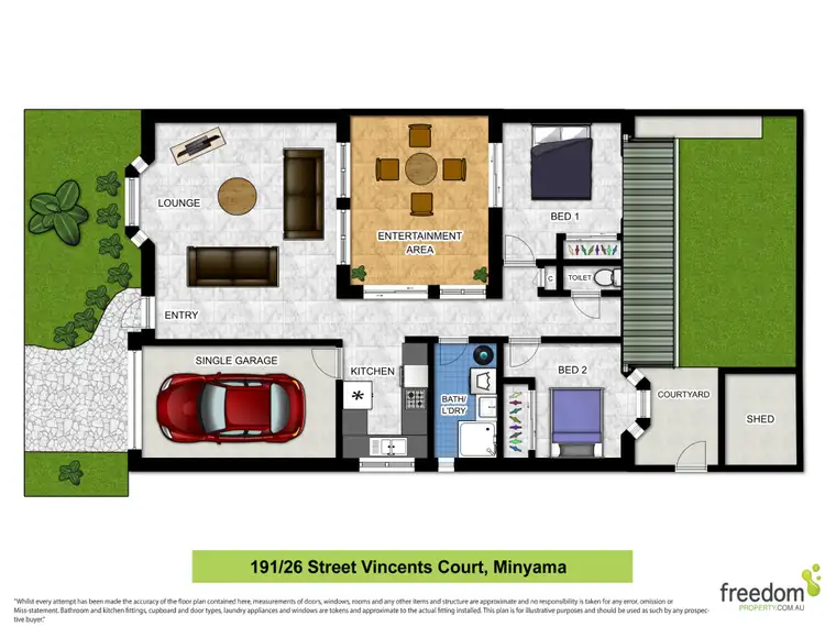 Floorplan of Homely villa listing, 191/26 St Vincents Court, Minyama QLD 4575