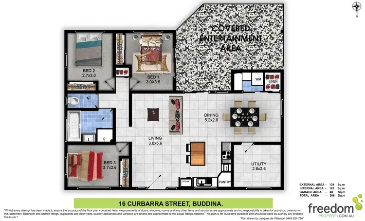 Floorplan of Homely house listing, 16 Curbarra Street, Buddina QLD 4575