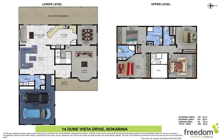 Floorplan of Homely house listing, 14 Dune Vista Drive, Bokarina QLD 4575