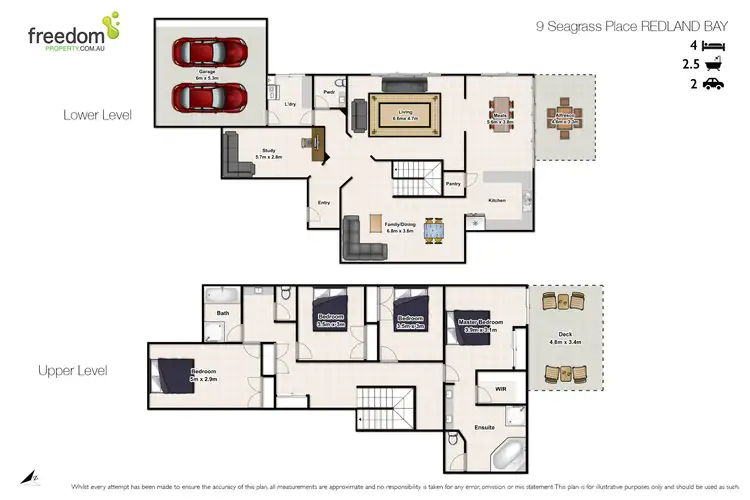 Floorplan of Homely house listing, 9 Seagrass Place, Redland Bay QLD 4165