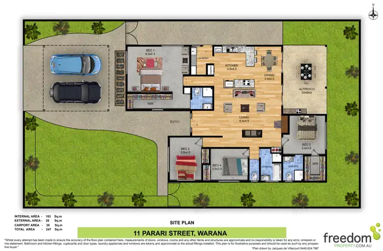 Floorplan of Homely house listing, 11 Parari Street, Warana QLD 4575