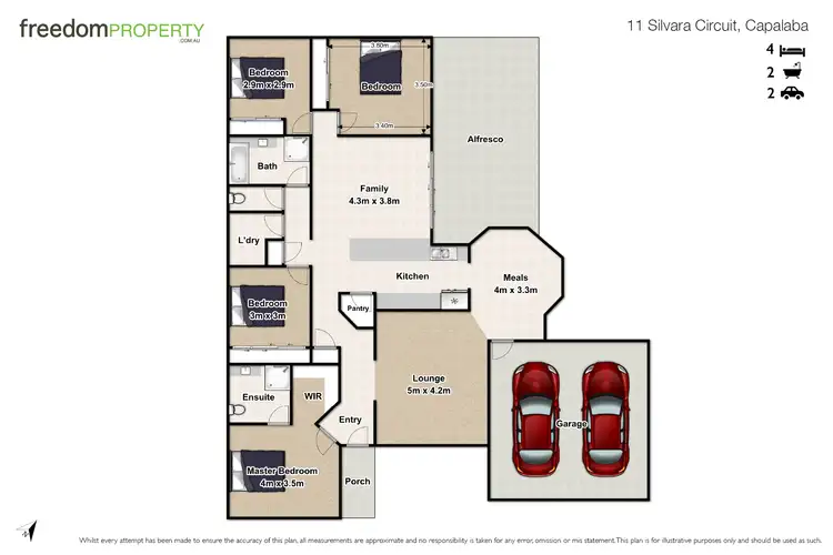 Floorplan of Homely house listing, 11 Silvara Circuit, Capalaba QLD 4157