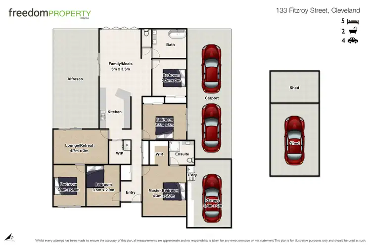 Floorplan of Homely house listing, 133 Fitzroy Street, Cleveland QLD 4163