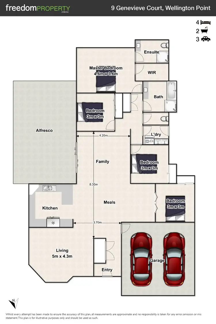 Floorplan of Homely house listing, 9 Genevieve Court, Wellington Point QLD 4160