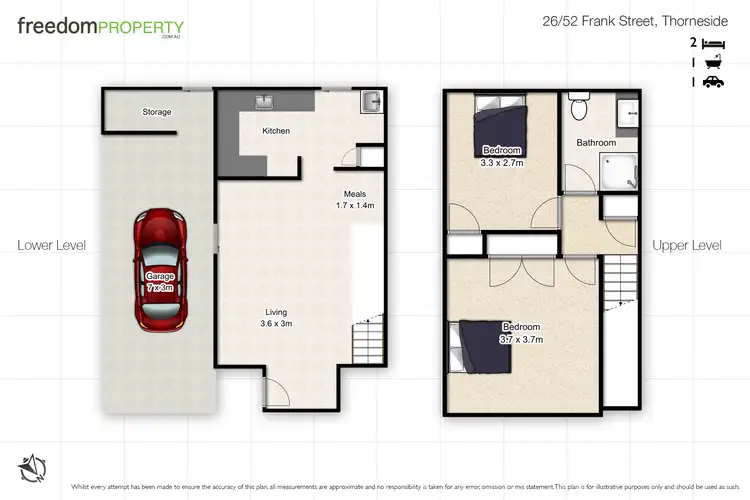 Floorplan of Homely townhouse listing, 26/52 Frank Street, Thorneside QLD 4158