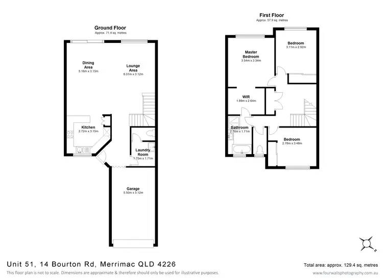 Floorplan of Homely townhouse listing, 51/14 Bourton Road, Merrimac QLD 4226