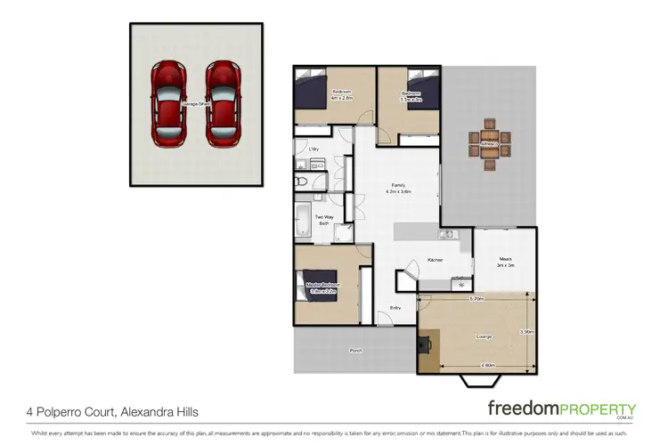 Floorplan of Homely house listing, 4 Polperro Court, Alexandra Hills QLD 4161