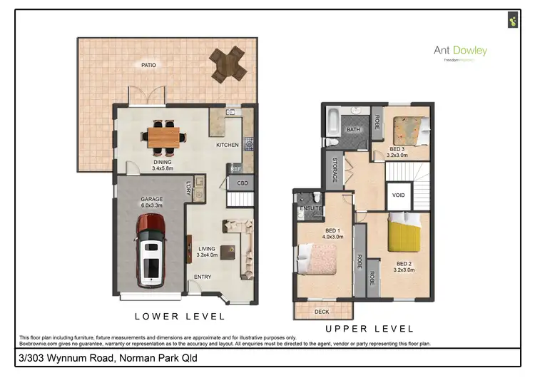 Floorplan of Homely townhouse listing, 3/303 Wynnum Road, Norman Park QLD 4170