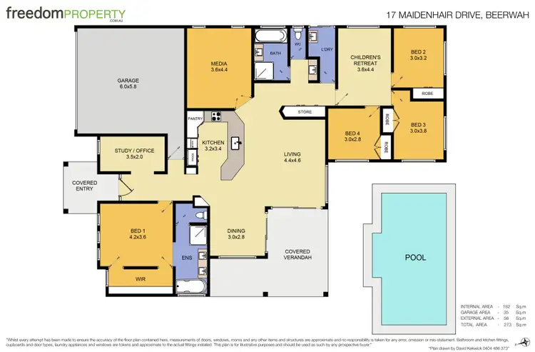 Floorplan of Homely house listing, 17 Maidenhair Drive, Beerwah QLD 4519