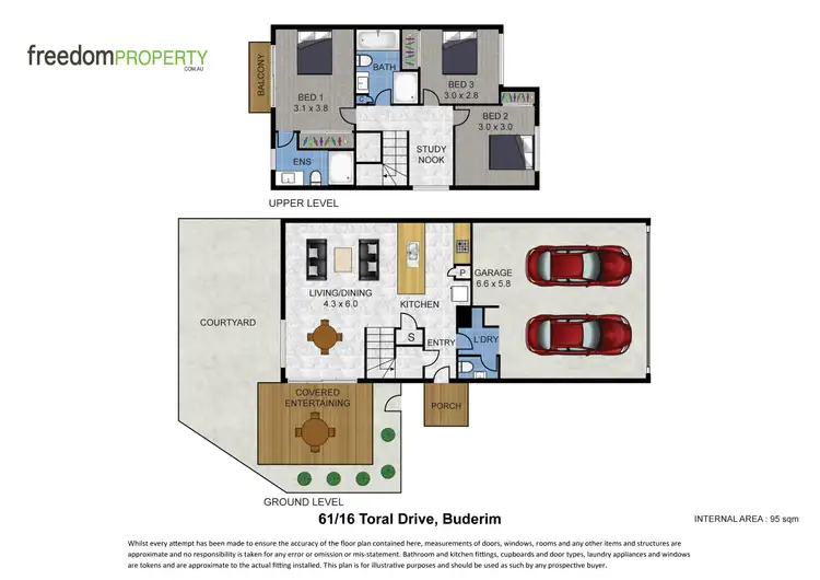 Floorplan of Homely townhouse listing, 61/16 Toral Drive, Buderim QLD 4556