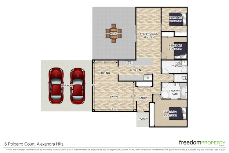 Floorplan of Homely house listing, 6 Polperro Court, Alexandra Hills QLD 4161