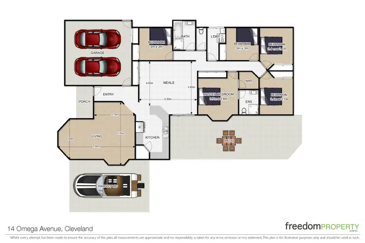 Floorplan of Homely house listing, 14 Omega Avenue, Cleveland QLD 4163