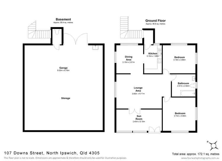Floorplan of Homely house listing, 107 Downs Street, North Ipswich QLD 4305