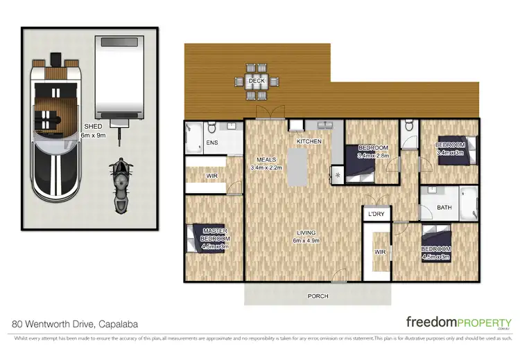 Floorplan of Homely house listing, 80 Wentworth Drive, Capalaba QLD 4157