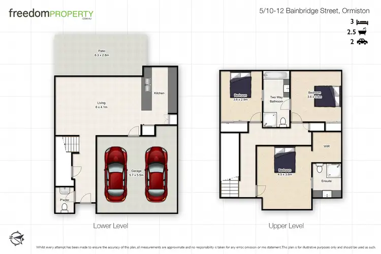 Floorplan of Homely townhouse listing, 5/10-12 Bainbridge Street, Ormiston QLD 4160