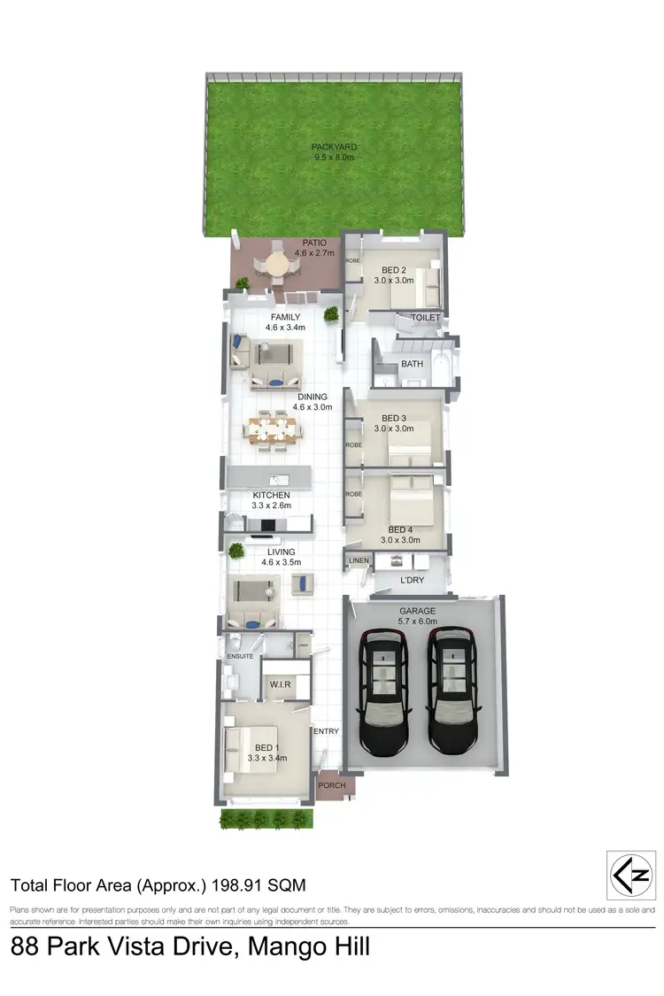 Floorplan of Homely house listing, 88 Park Vista Drive, Mango Hill QLD 4509
