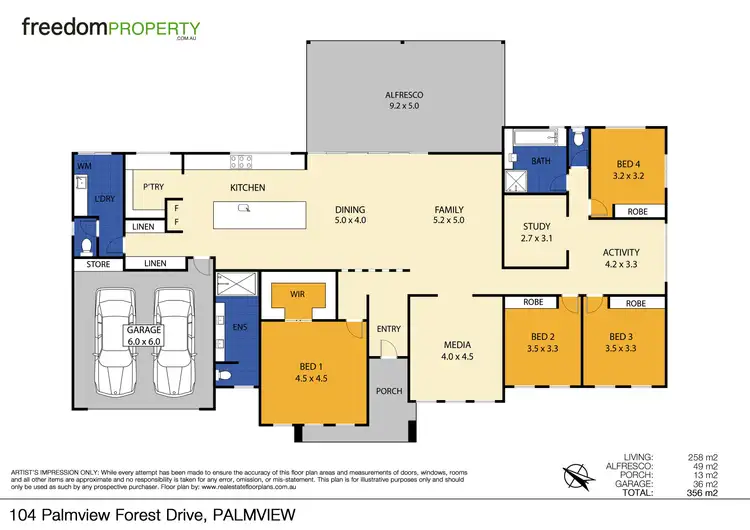 Floorplan of Homely house listing, 104 Palmview Forest Drive, Palmview QLD 4553