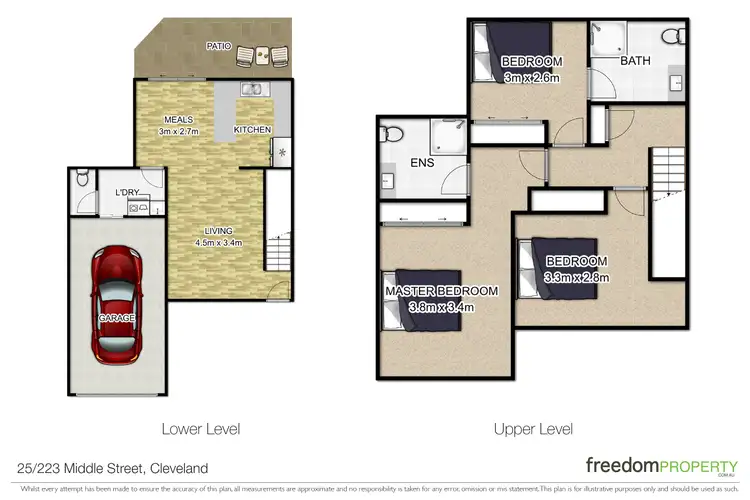 Floorplan of Homely semi-detached listing, 25/223 Middle Street, Cleveland QLD 4163