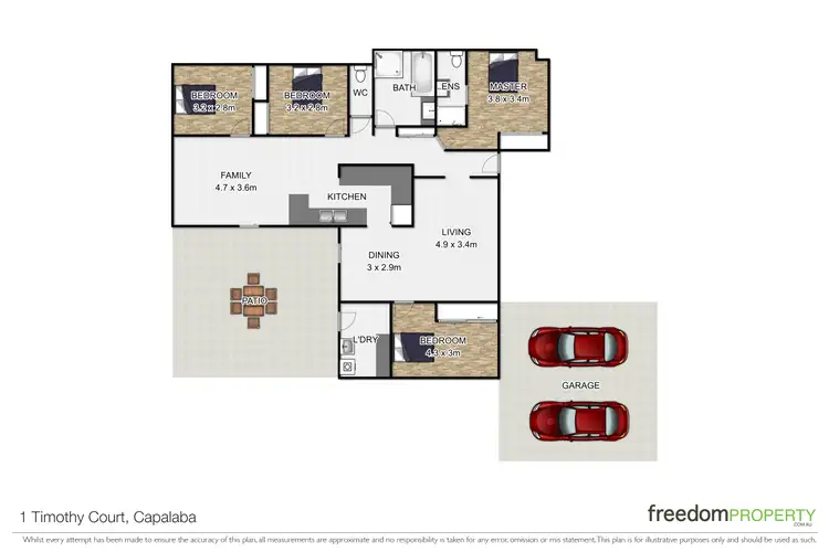 Floorplan of Homely house listing, 1 Timothy Court, Capalaba QLD 4157