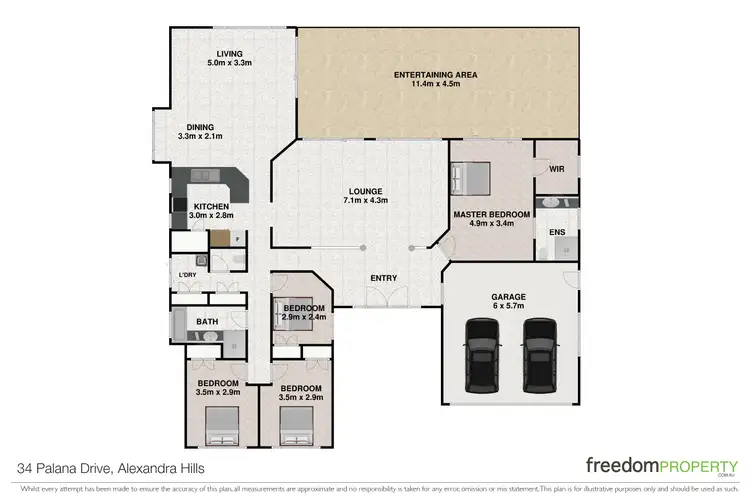 Floorplan of Homely house listing, 34 Palana Drive, Alexandra Hills QLD 4161