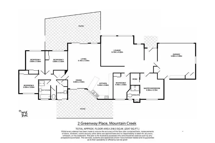 Floorplan of Homely house listing, 2 Greenway Place, Mountain Creek QLD 4557
