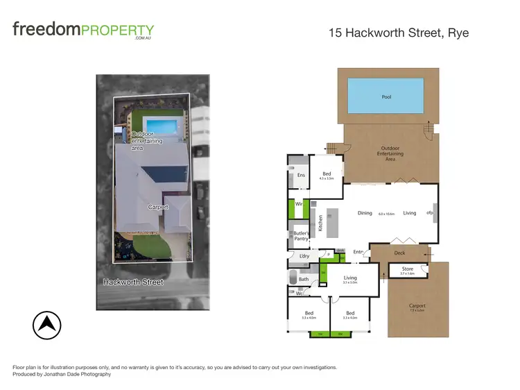 Floorplan of Homely house listing, 15 Hackworth Street, Rye VIC 3941