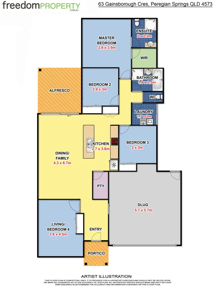 Floorplan of Homely house listing, 63 Gainsborough Crescent, Peregian Springs QLD 4573