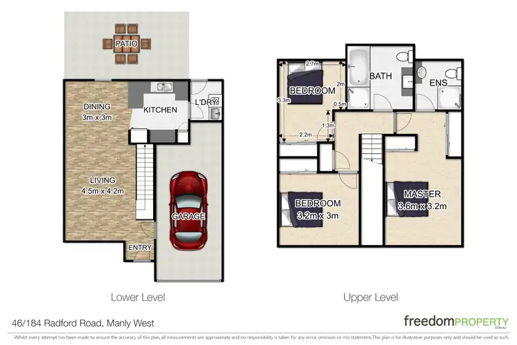 Floorplan of Homely townhouse listing, 46/184 Radford Road, Manly West QLD 4179