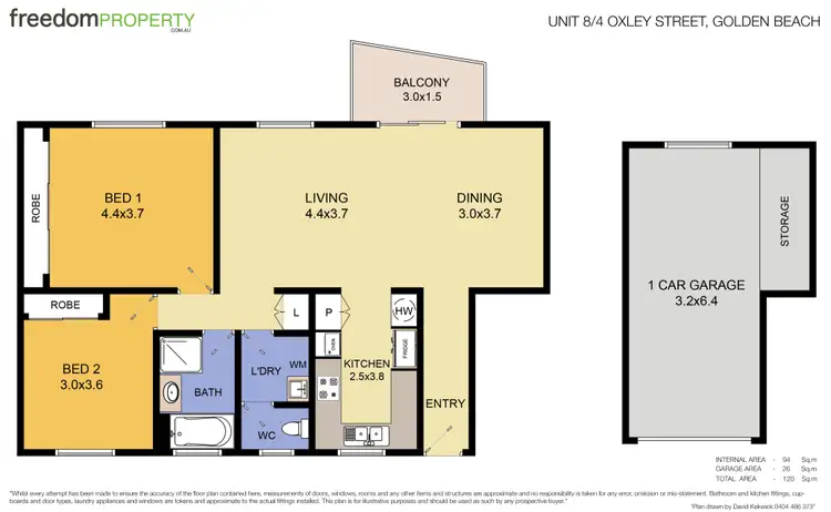 Floorplan of Homely apartment listing, 8/4 Oxley Street, Golden Beach QLD 4551