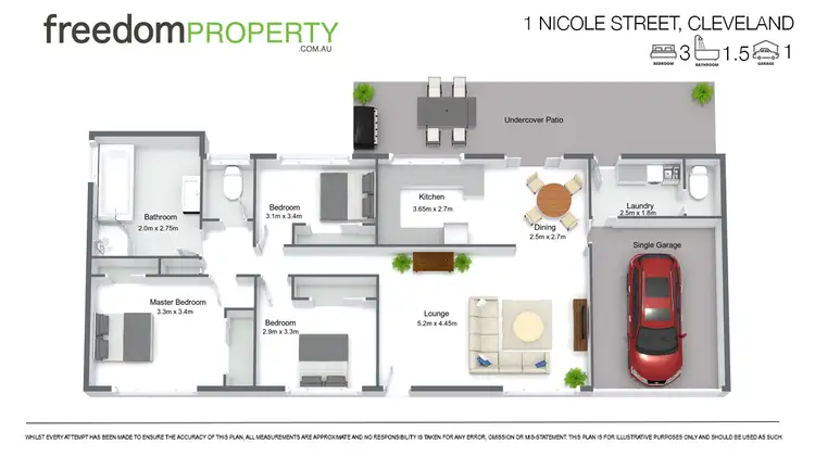 Floorplan of Homely house listing, 1 Nicole Street, Cleveland QLD 4163