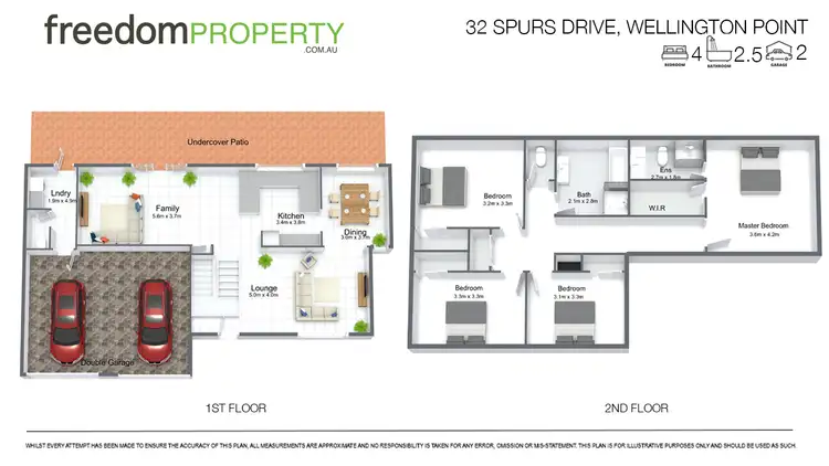 Floorplan of Homely house listing, 32 Spurs Drive, Wellington Point QLD 4160