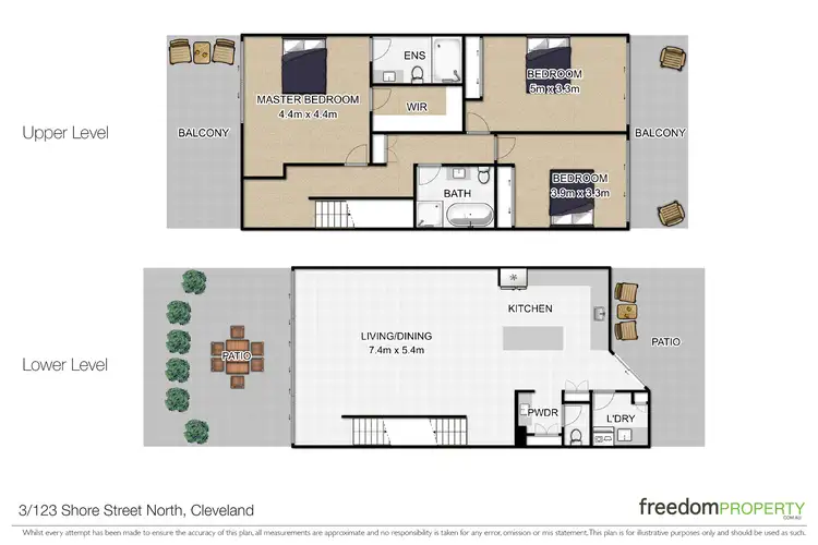 Floorplan of Homely townhouse listing, 3/123 Shore Street North, Cleveland QLD 4163