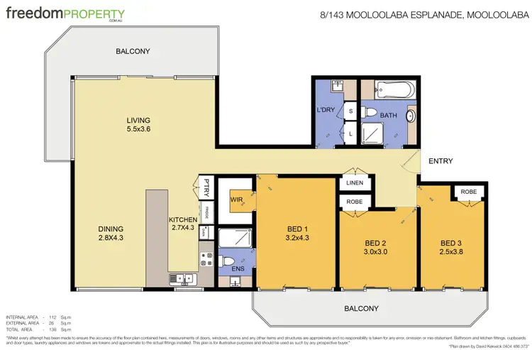 Floorplan of Homely unit listing, 8/143 Mooloolaba Esplanade, Mooloolaba QLD 4557