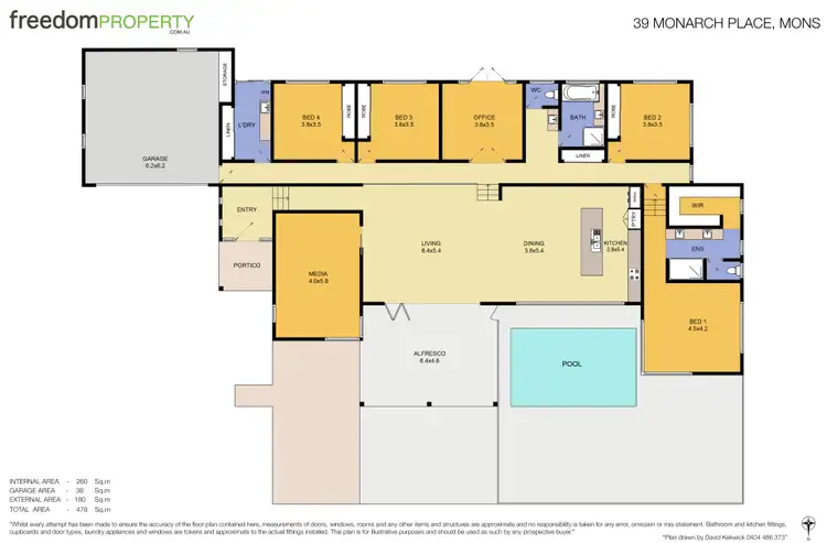 Floorplan of Homely house listing, 39 Monarch Place, Mons QLD 4556