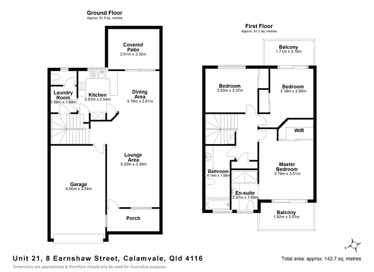Floorplan of Homely townhouse listing, 21/8 Earnshaw Street, Calamvale QLD 4116