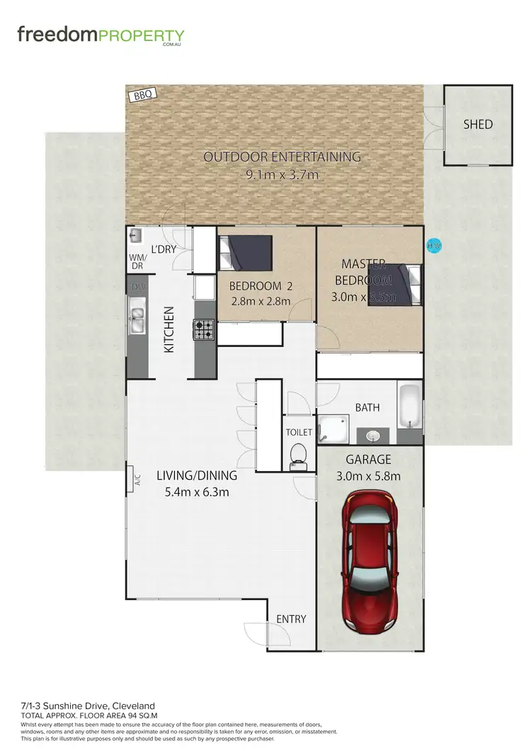 Floorplan of Homely villa listing, 7/1-3 Sunshine Drive, Cleveland QLD 4163