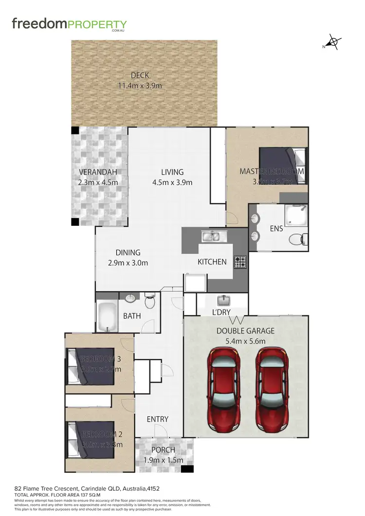 Floorplan of Homely house listing, 82 Flame Tree Crescent, Carindale QLD 4152