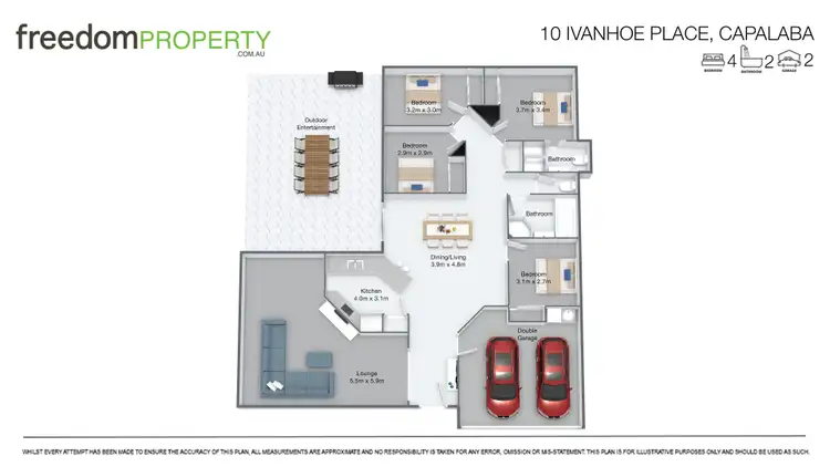 Floorplan of Homely house listing, 10 Ivanhoe Place, Capalaba QLD 4157