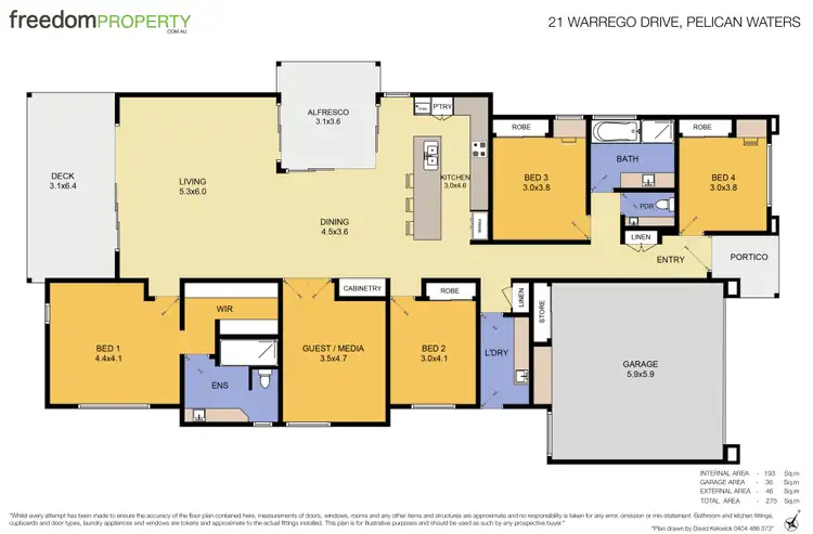 Floorplan of Homely house listing, 21 Warrego Drive, Pelican Waters QLD 4551