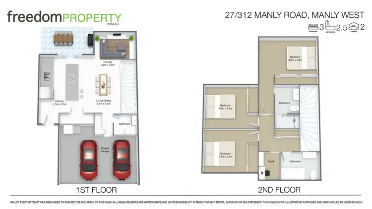 Floorplan of Homely townhouse listing, Unit 27/312 Manly Road, Manly West QLD 4179