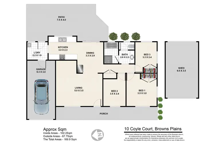 Floorplan of Homely house listing, 10 Coyle Court, Browns Plains QLD 4118