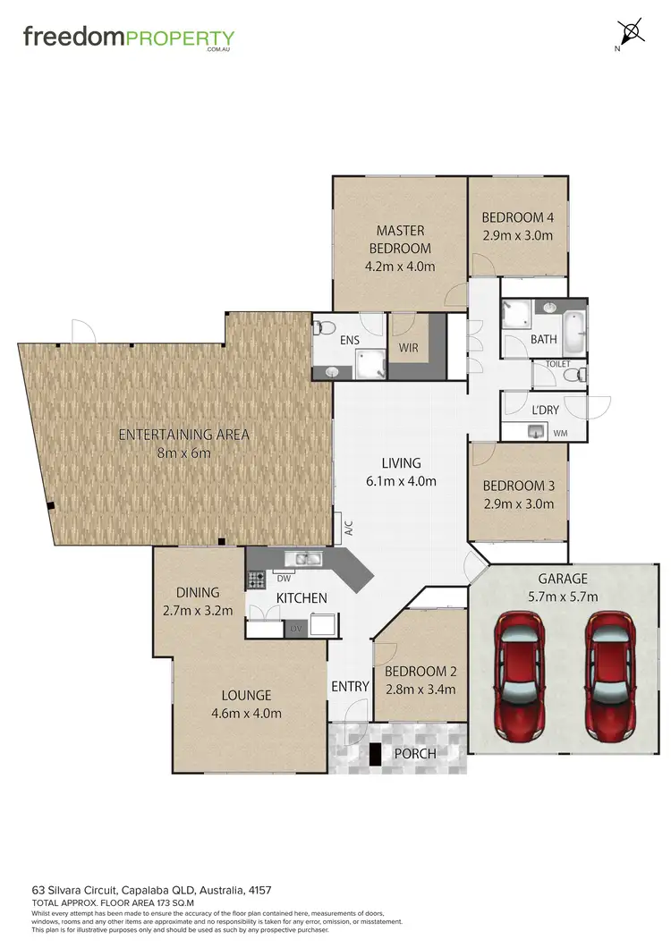 Floorplan of Homely house listing, 63 Silvara Circuit, Capalaba QLD 4157