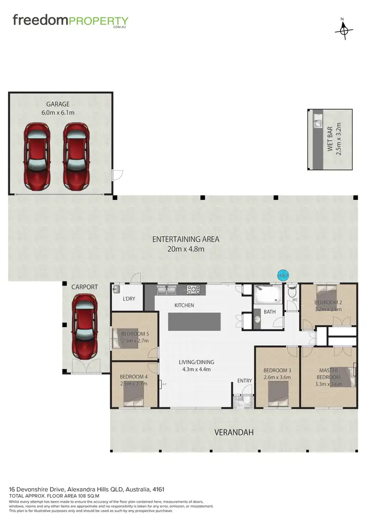 Floorplan of Homely house listing, 16 Devonshire Drive, Alexandra Hills QLD 4161