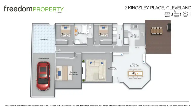Floorplan of Homely house listing, 2 Kingsley Place, Cleveland QLD 4163