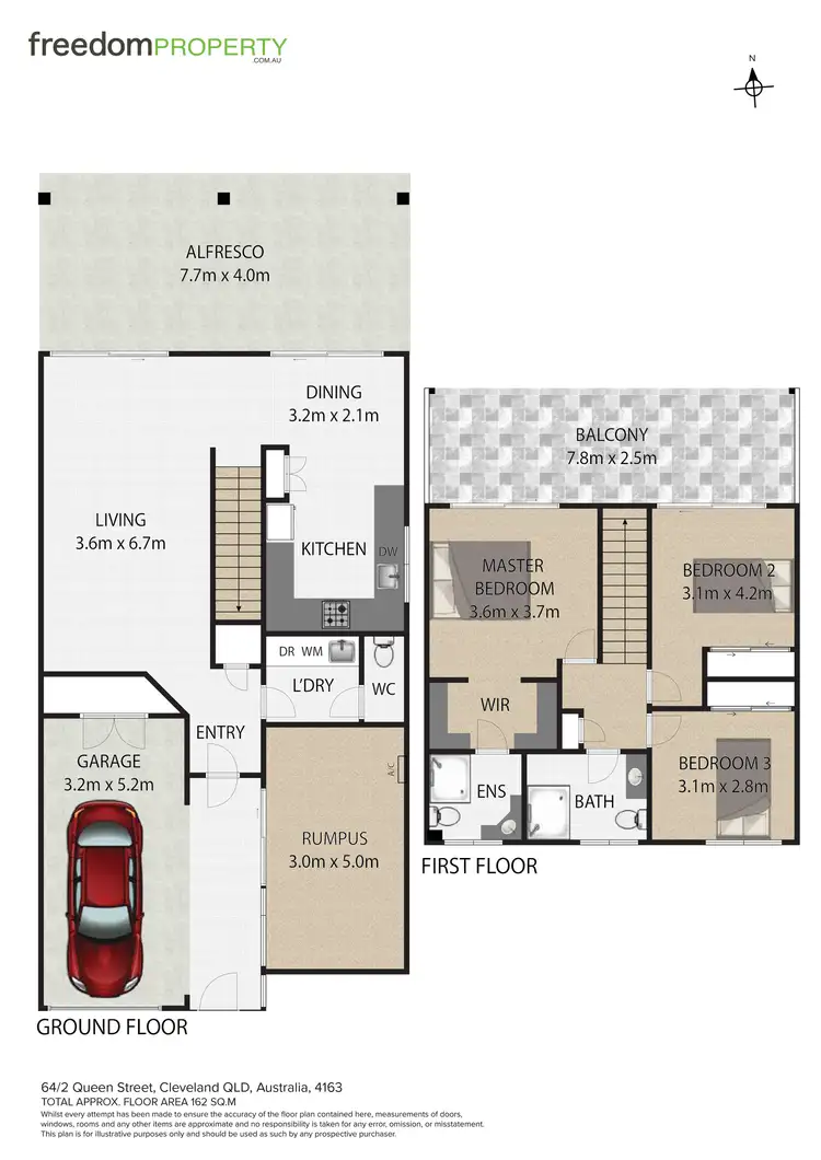 Floorplan of Homely townhouse listing, Unit 64/2-12 Queen Street, Cleveland QLD 4163