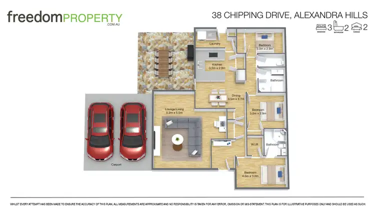 Floorplan of Homely house listing, 38 Chipping Drive, Alexandra Hills QLD 4161